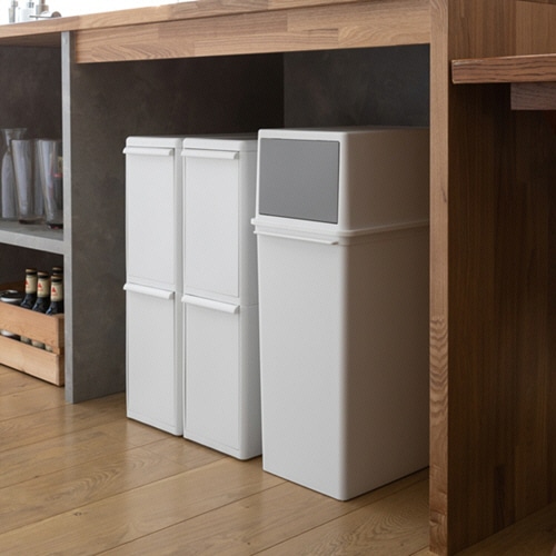 ライクイット フロントオープントラッシュビン 25L スリム LBD-08 1台(ご注文単位1台)【直送品】