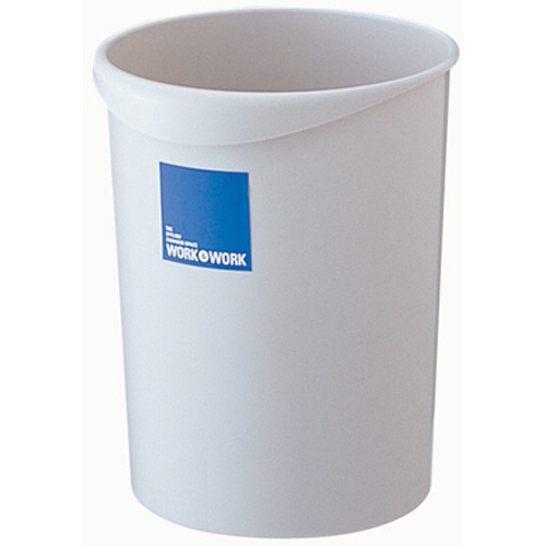 リス WORK&WORK くず入れ 丸型 18L グレー DS-986-853-0 1個(ご注文単位1個)【直送品】