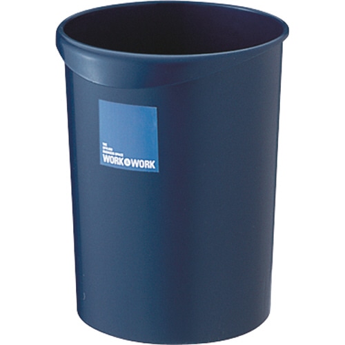 リス WORK&WORK くず入れ 丸型 18L ダークブルー DS-986-854-0 1個(ご注文単位1個)【直送品】