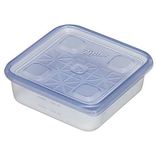 旭化成ホームプロダクツ 業務用ジップロック コンテナー 正方形 700ml 10個/袋（ご注文単位1袋）【直送品】