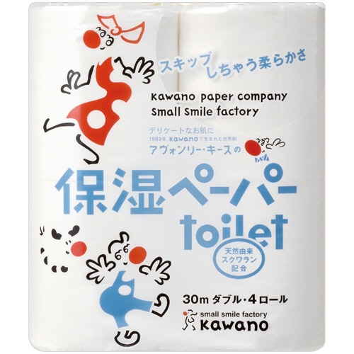 河野製紙 アヴォンリー・キース保湿ペーパー トイレット ダブル 芯あり 30m 40ロール/箱（ご注文単位1箱）【直送品】