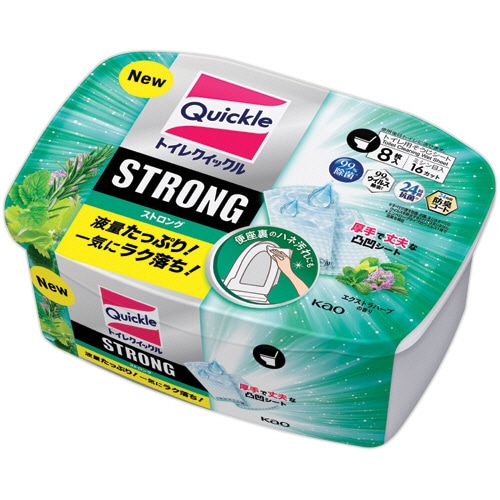 花王 トイレクイックル STRONG エクストラハーブの香り 本体 8枚/個(ご注文単位1個)【直送品】