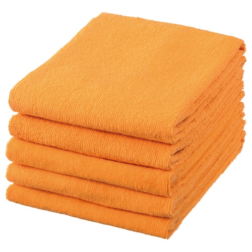 三和 業務用スレン染めフェイスタオル ゴールド VN240GO-TN 5枚/袋（ご注文単位1袋）【直送品】