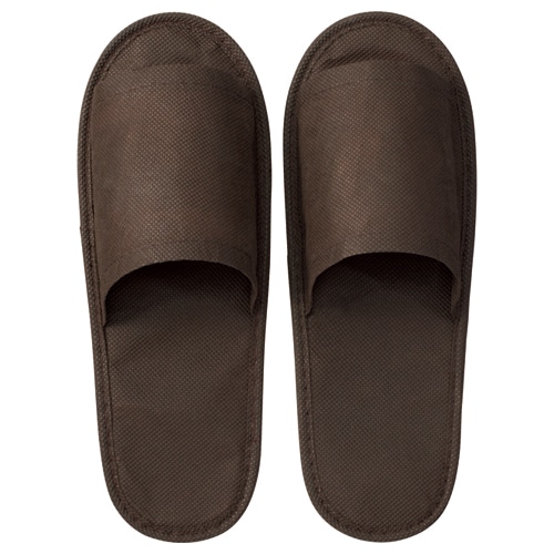 三和 不織布スリッパ ブラウン OTS-1BR 10足/袋（ご注文単位1袋）【直送品】