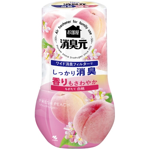 小林製薬 お部屋の消臭元 もぎたて白桃 400ml 3個/セット(ご注文単位1セット)【直送品】