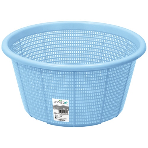 新輝合成 アシストざる 40型 ブルー DS-988-442-0 1個（ご注文単位1個）【直送品】