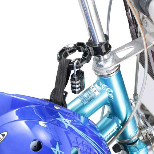 川住製作所 ヘルメットホルダー 南京錠付き ブラック KW-79BK 1個(ご注文単位1個)【直送品】