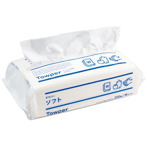 日本製紙クレシア タウパー ソフトM 2枚重ね 200組 25袋/セット（ご注文単位1セット）【直送品】