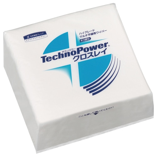 日本製紙クレシア テクノパワー クロスレイ 4つ折り 63260 50枚/袋(ご注文単位1袋)【直送品】