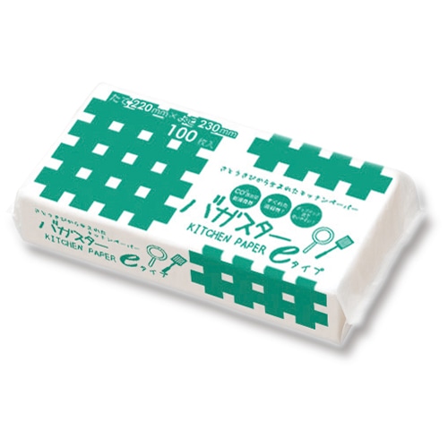 服部 バガスターキッチンペーパーeタイプ 100枚/袋（ご注文単位1袋）【直送品】