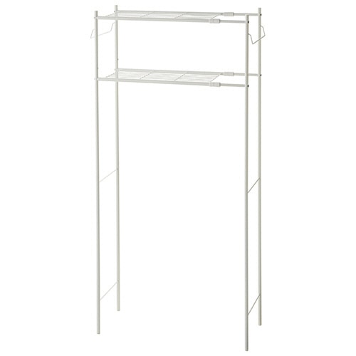 平安伸銅工業 洗濯機ラック タオル掛け付き マットホワイト HSR-1WH 1台（ご注文単位1台）【直送品】
