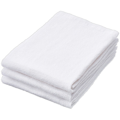 林 ビーネカラー フェイスタオル ホワイト FM436710 3枚/袋(ご注文単位1袋)【直送品】