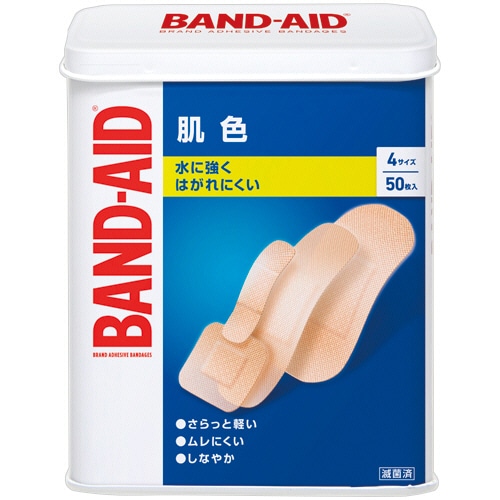 JNTLコンシューマーヘルス バンドエイド 肌色 4サイズ 50枚/箱（ご注文単位1箱）【直送品】