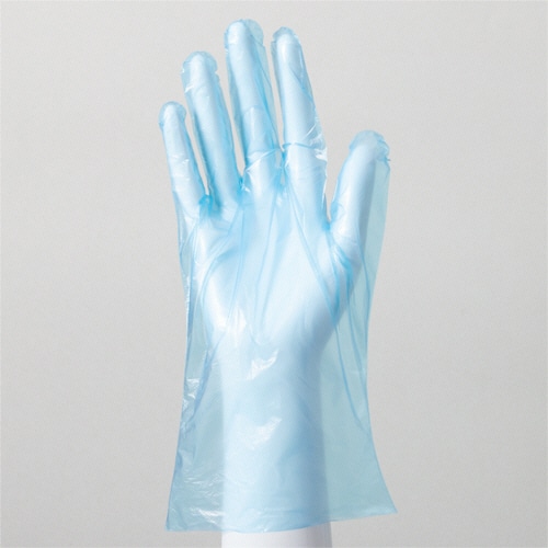 アマノ シンプルPE手袋 S ブルー(生分解性PE) AM-CF510 200枚/袋(ご注文単位1袋)【直送品】