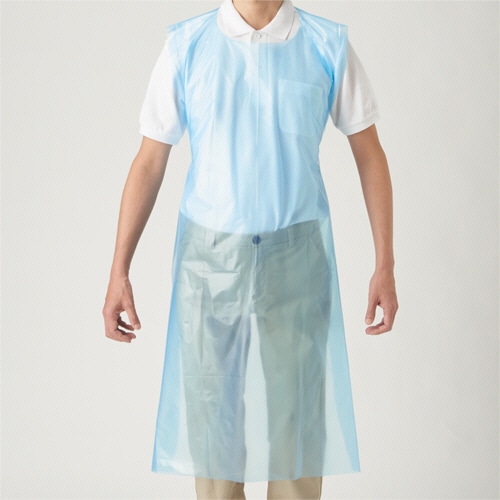 川西工業 ポリエチエプロン エコノミー フリーサイズ ブルー 4440 50枚/箱(ご注文単位1箱)【直送品】