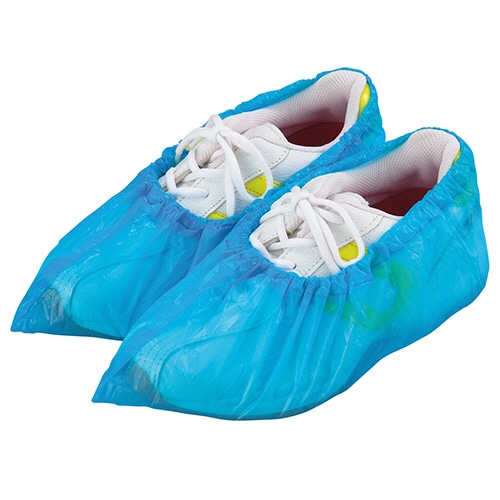 川西工業 ポリエチシューズカバー ブルー 4749 100枚/袋(ご注文単位1袋)【直送品】