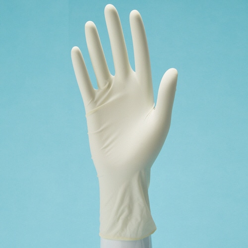 川西工業 天然ゴム使いきり手袋 粉なし L #2132 100枚/箱(ご注文単位1箱)【直送品】