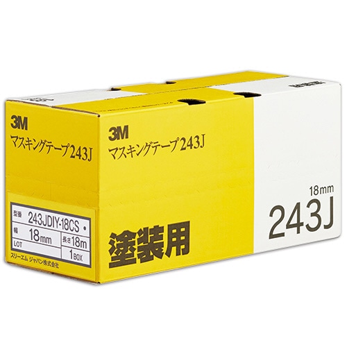 3M スコッチ マスキングテープ 243J 塗装用 18mm×18m 243JDIY-18CS 70巻/箱（ご注文単位1箱）【直送品】