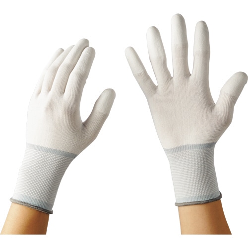 TANOSEE 13ゲージ ウレタンコート手袋 指先タイプ L 10双/袋（ご注文単位1袋）【直送品】