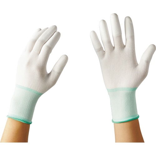 TANOSEE 13ゲージ ウレタンコート手袋 指先タイプ M 10双/袋（ご注文単位1袋）【直送品】