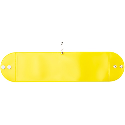 TANOSEE 5種類の文字シート入 安全ピン付き腕章 黄 1個（ご注文単位1個）【直送品】