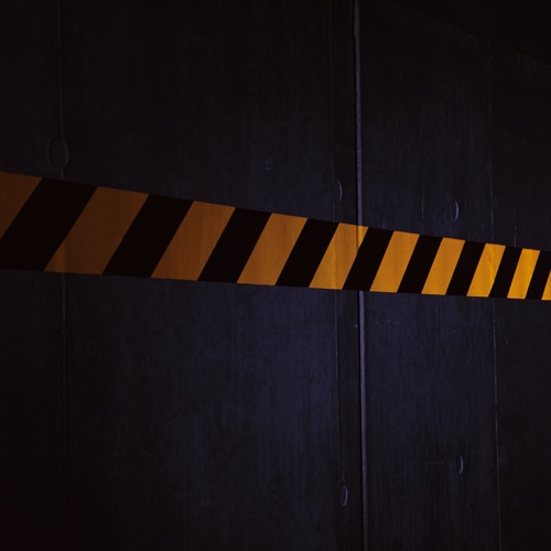 TANOSEE 危険表示反射テープ 45mm×10m 1巻(ご注文単位1巻)【直送品】