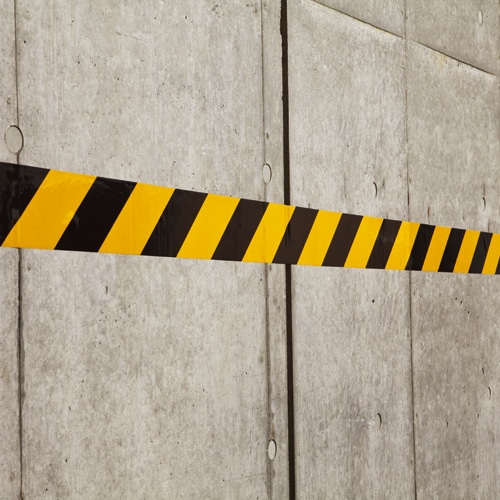 TANOSEE 危険表示反射テープ 90mm×10m 1巻(ご注文単位1巻)【直送品】