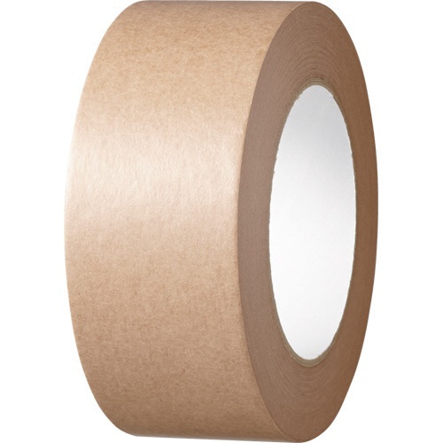 TANOSEE 軽包装用クラフトテープ 50mm×50m 50巻/セット（ご注文単位1セット）【直送品】