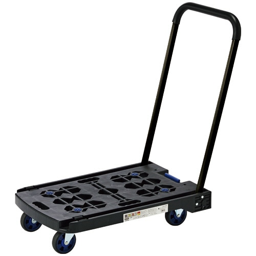 TANOSEE 静運軽量 再生樹脂台車 150kg荷重 ブラック 1台(ご注文単位1台)【直送品】