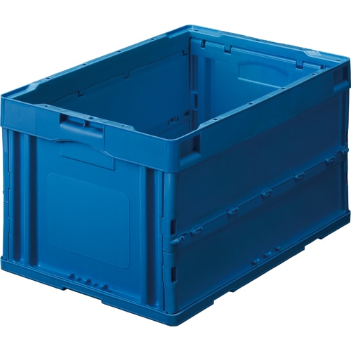 TANOSEE 折りたたみコンテナ 40L ダークブルー 10台/セット(ご注文単位1セット)【直送品】