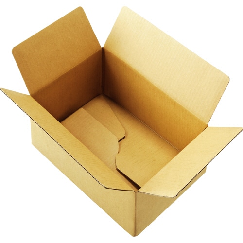 TANOSEE 宅配用ダンボール箱 ワンタッチ式 Bフルート 260×175×122mm 40枚/袋(ご注文単位1袋)【直送品】