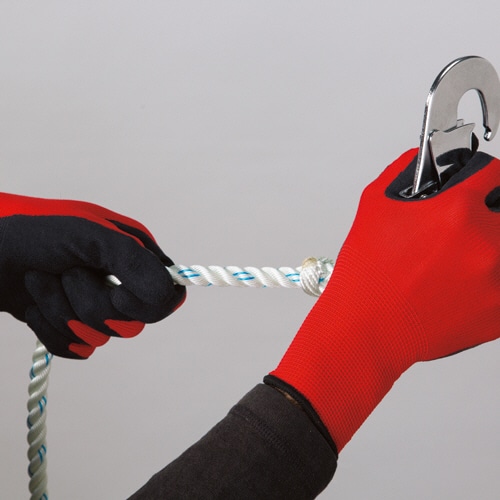 TANOSEE 天然ゴム背抜き手袋 S レッド 50双/箱(ご注文単位1箱)【直送品】