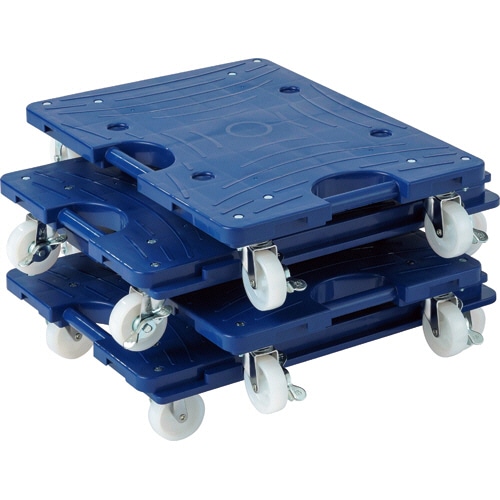 TANOSEE 連結平台車 150kg荷重 大(W600×D400×H115mm) ストッパー2個付 1台(ご注文単位1台)【直送品】