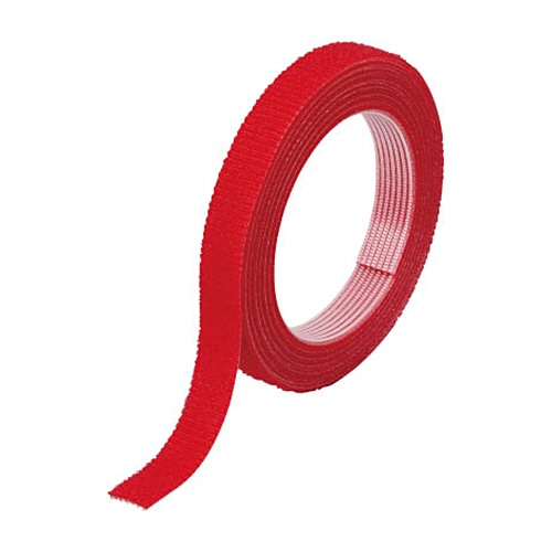 TRUSCO マジックバンド結束テープ 両面タイプ 赤 10mm×1.5m MKT-1015-R 1巻(ご注文単位1巻)【直送品】