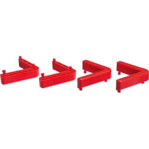 >YAMAZEN パレッティー用コーナーガード 赤 CG-R 4個/袋(ご注文単位1袋)【直送品】