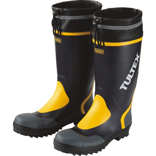 アイトス TULTEX(タルテックス) 安全ゴム長靴 ネイビー×イエロー 24.5cm AZ-4702-008-24.5 1足（ご注文単位1足）【直送品】