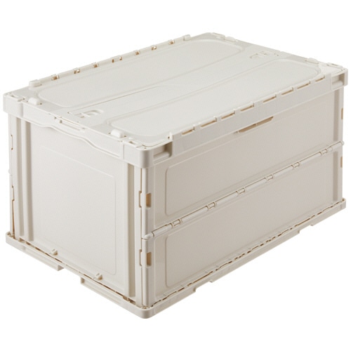 エコン カラーオリコン フタ付き 75L ホワイトグレー 560310WHTSU 1台(ご注文単位1台)【直送品】