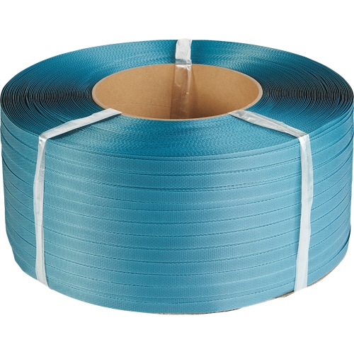 グリーンプラ 自動梱包機用再生PPバンド グリーンライトバンド 15mm×2500m 青 EDH15B 1巻(ご注文単位1巻)【直送品】