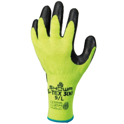 ショーワグローブ 耐切創背抜き手袋 S-TEX 300 L ブラック S-TEX300-L 1双(ご注文単位1双)【直送品】