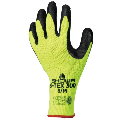 ショーワグローブ 耐切創背抜き手袋 S-TEX 300 M ブラック S-TEX300-M 1双(ご注文単位1双)【直送品】