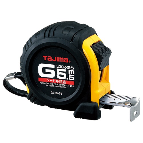 タジマ Gロックシリーズコンベックス 幅25mm×長さ5.5m GL25-55BL 1個(ご注文単位1個)【直送品】