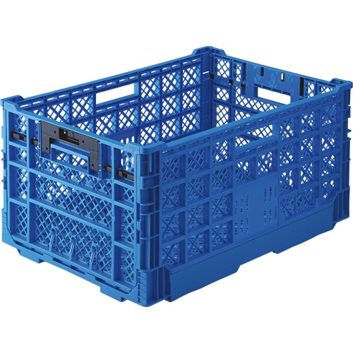 三甲 メッシュ折りたたみコンテナ 56.6L ブルー 556110-00 1台（ご注文単位1台）【直送品】