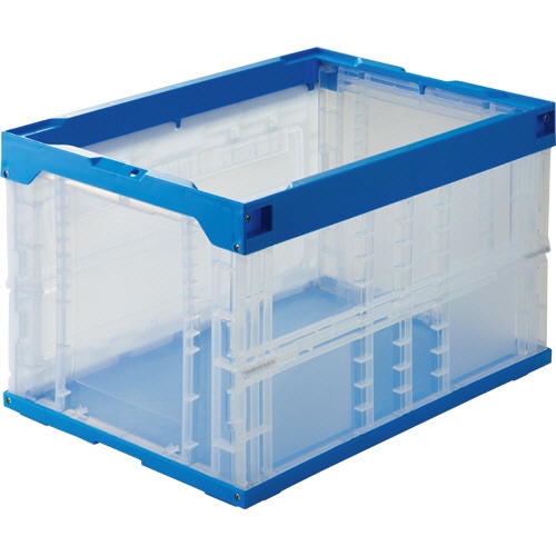 三甲 折りたたみコンテナ扉付 長側1面扉付 50L フタなし 556470-00 1台（ご注文単位1台）【直送品】