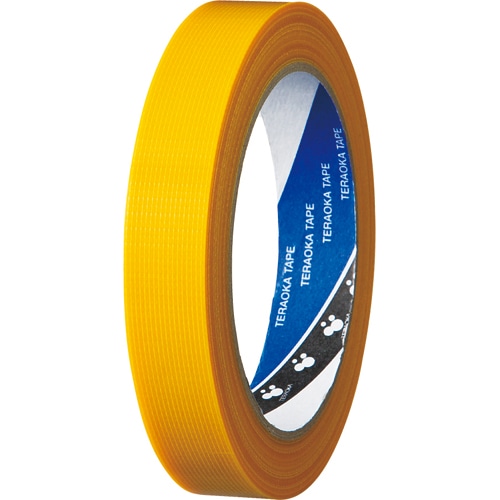 寺岡製作所 貼ってはがせるP-カットテープ 細幅 No.4142 18mm×25m 黄 4142-18キ 1巻（ご注文単位1巻）【直送品】