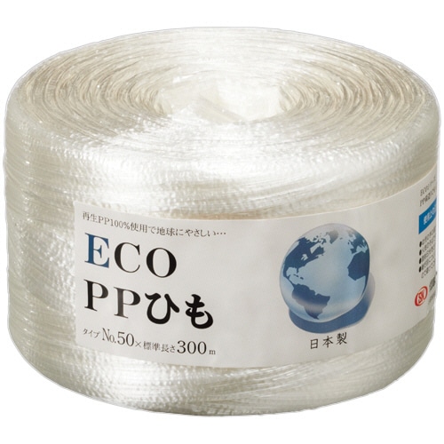 信越工業 エコシリーズ PP荷造りひも 300m 白 CT-0730ECO 1巻（ご注文単位1巻）【直送品】