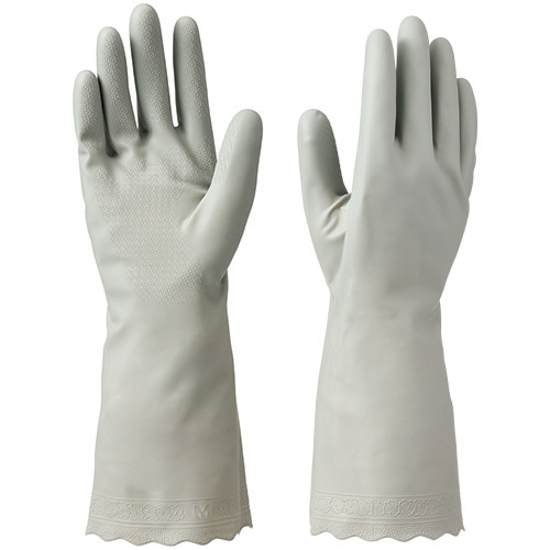 川西工業 ビニール手袋 薄手 グレー L #2150G-L 1双（ご注文単位1双）【直送品】