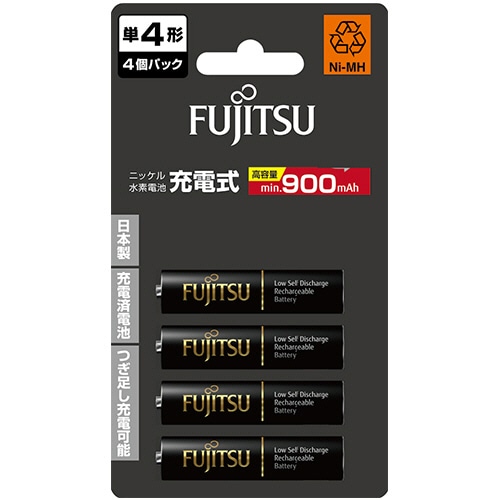 FDK 富士通 ニッケル水素電池 高容量タイプ 単4形 HR-4UTHC(4B) 4本/袋（ご注文単位1袋）【直送品】