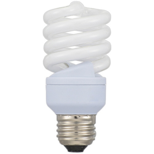 オーム電機 電球形蛍光灯 エコデンキュウ スパイラル形 60形 E26 昼光色 EFD15ED/12-SPB 1個（ご注文単位1個）【直送品】