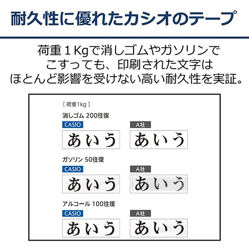 カシオ NAME LAND スタンダードテープ 46mm×6m 白/黒文字 XR-46WE 1個(ご注文単位1個)【直送品】