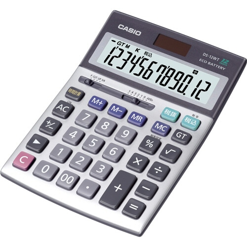 カシオ 本格実務電卓 時間計算 12桁 デスクタイプ DS-12WT-N 1台(ご注文単位1台)【直送品】
